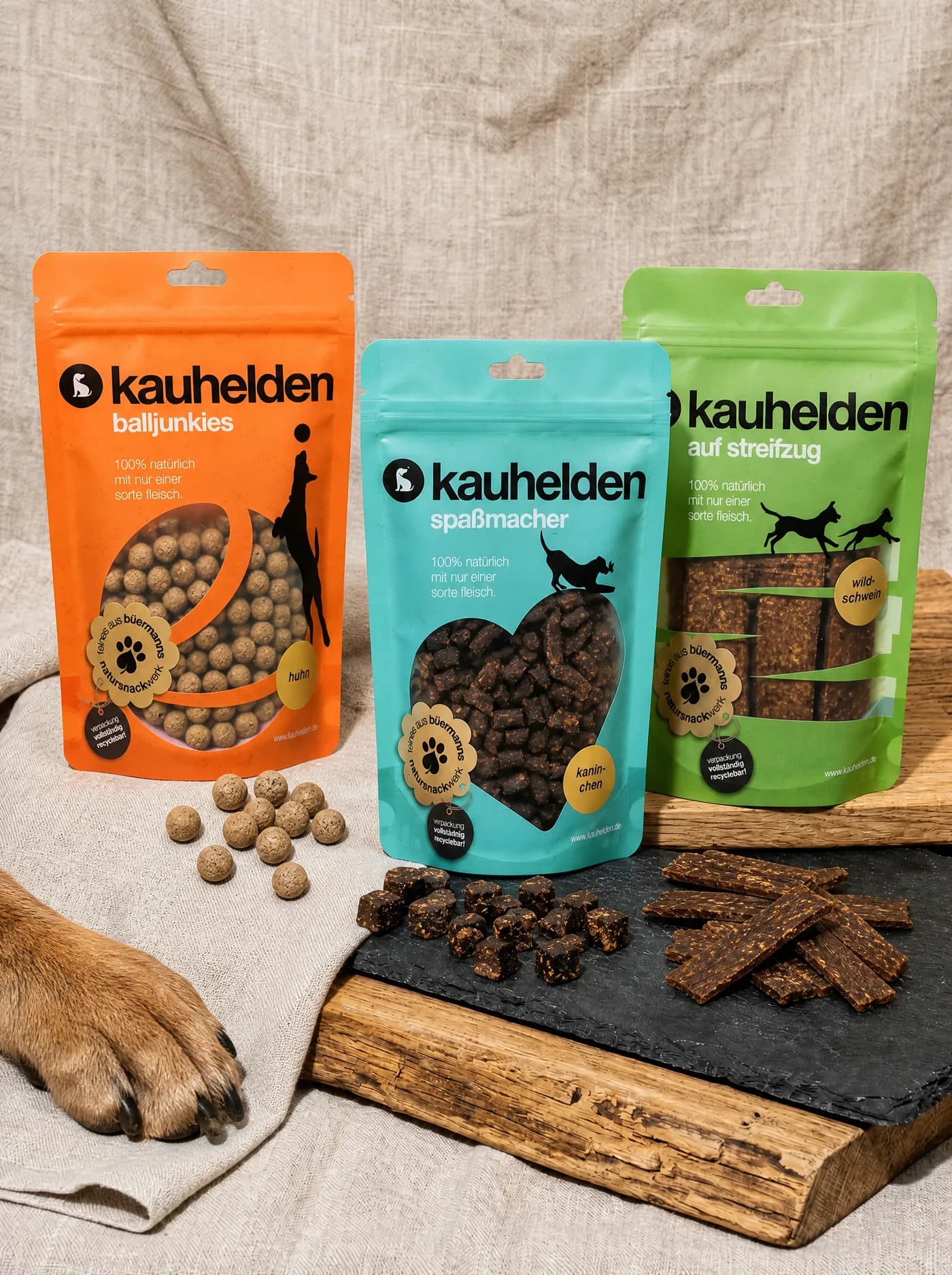 kauhelden Snacktüten im Sortiment