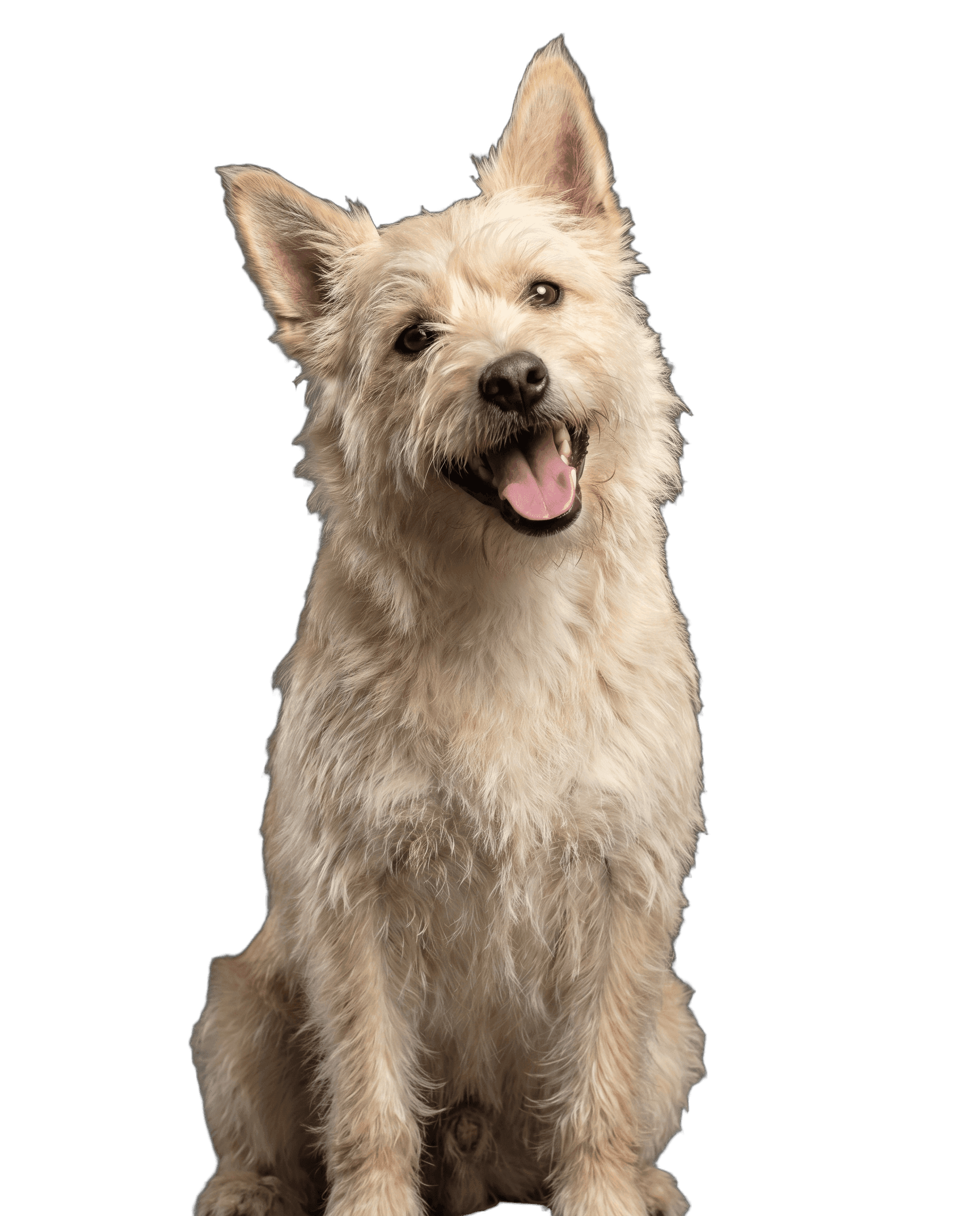 spaßmacher: junger hund im happs-fang-moment